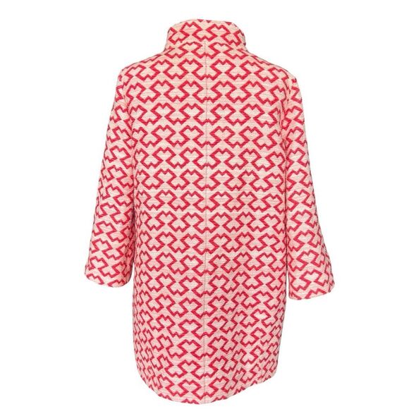 Caroline Biss Pink Geometric Button-Up Coat Size 36 US S - Picture 5 of 8